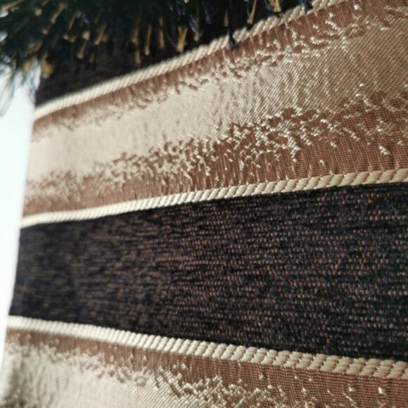 Gold fringe canvas shoulder bag - Picture 2 of 8